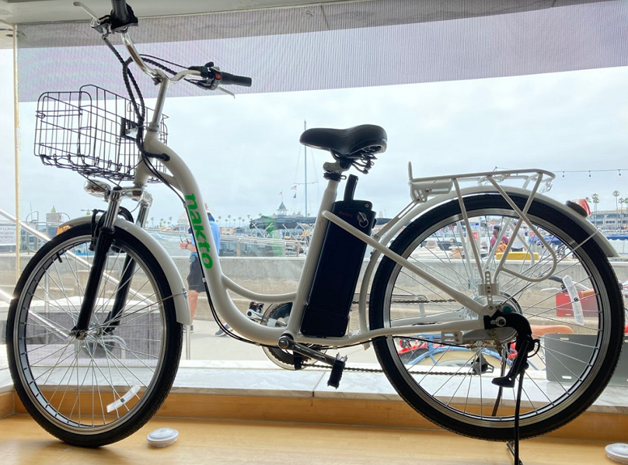 nakto 26 city electric bicycle 250W Classic 2 Step-Thru Cruiser Bike The electric bike has front and rear brakes and a six Nakto Camel The Electric Bike