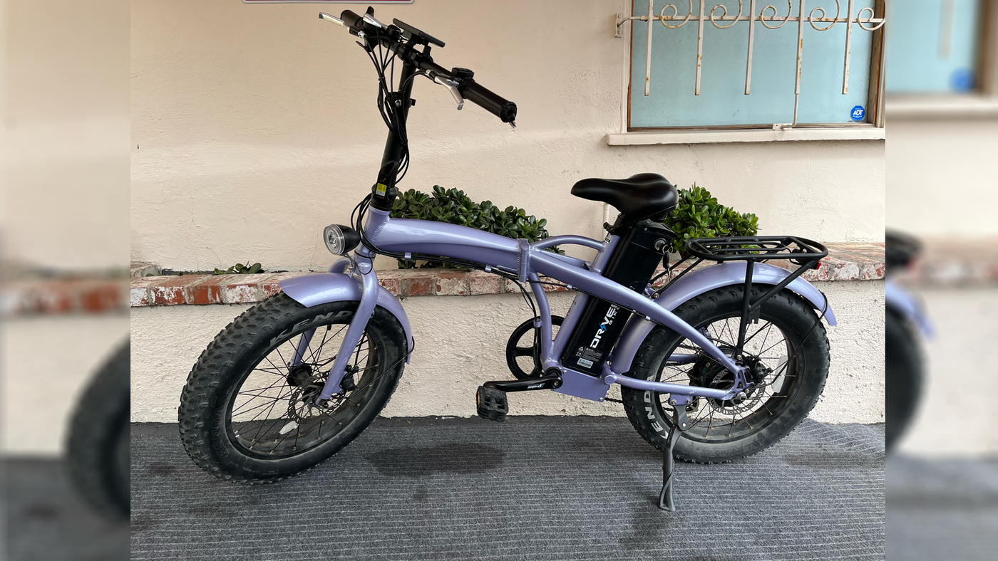 Purple Driven Folding Bike