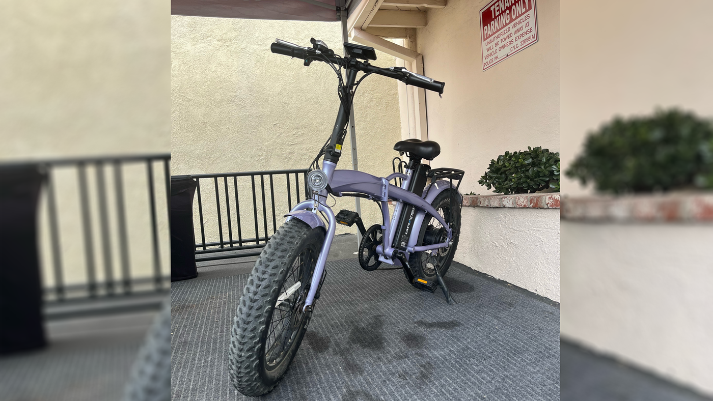Purple Driven Folding Bike