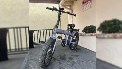 Purple Driven Folding Bike